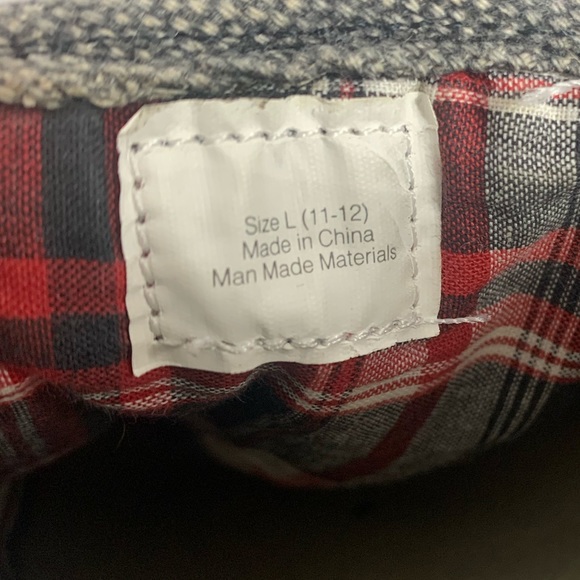 Levi’s Black Washed Denim Canvas Plaid Slip On Shoes Men’s Sz L (11-12) - Picture 6 of 6